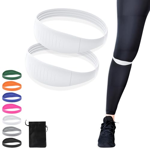 COOLSET Patella Band Knee Strap - 2 Pack Patellar Tendon Support Strap for Knee Pain Relief - Non-Slip Knee Brace for Jumper’s Knee, Tendonitis, Basketball, Running - Men, Women, Youth w/ Travel Bag (White) - color: White