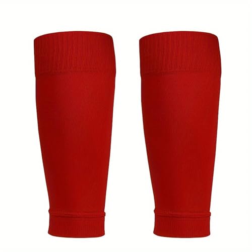 COUVER Unisex Long Leg Compression Sleeves - color: Red, size: Medium