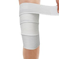 Extra Long Elastic Knee Wrap Compression Bandage Brace Support for Legs, Plantar Fasciitis, Stabilising Ligaments, Joint Pain, Squat, Basketball, Running, Tennis, Soccer, Football, Volleyball (White) - color: White