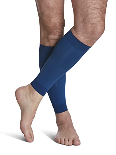 Sigvaris Performance Compression Calf Sleeves, 20-30mmHg - color: Blue, size: Small