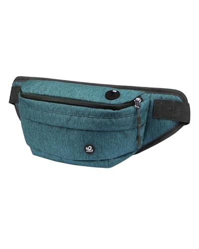 WATERFLY Fanny Pack Waist Bag: Large Crossbody Fannie Bum Belt Bag Hip Phanny Pack for Men Women Outdoor Sport Hiking Traveling Walking - color: Teal blue
