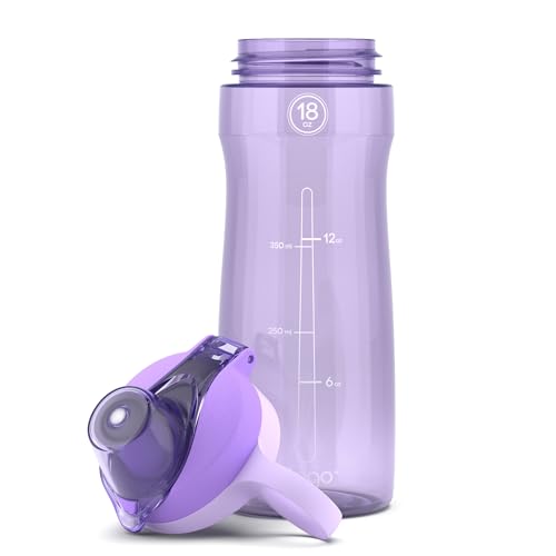 Pogo 18oz Plastic Water Bottle with Chug Lid and Carry Loop, Lilac - color: Lilac, size: 18 Ounces