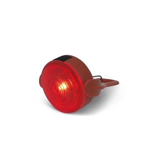 Rechargeable Adventure Light | Water Resistant Bright LED Clip-On Flashing Safety Light for Dog Walking, Running and All Outdoor Activities (Red) - color: Red