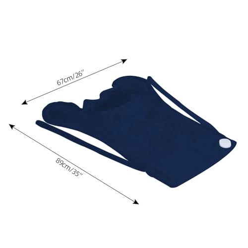 26" x 35" Flannel Neck&Shoulder&Back Heating Pad with 12 Temperature Settings&Countdown Timer, Pain Relief for Back/Neck/Shoulders/Menstrual Pain(Navy Blue) - color: 03-navy Blue