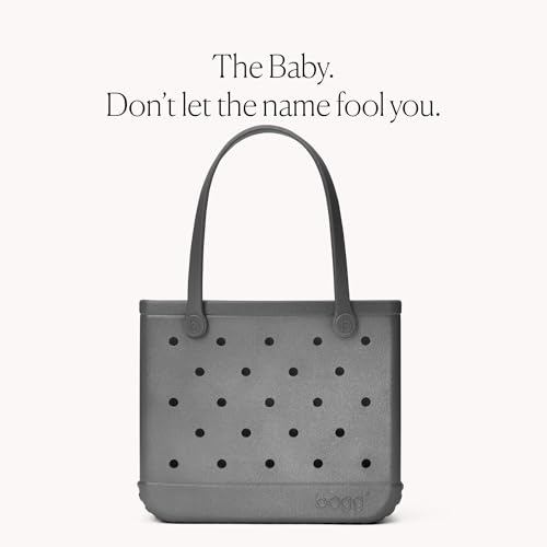 BOGG BAG Medium Tote – 15” x 12.5” x 5” – Essential Bags for Beach, Pool, Boat, Sports, Tailgating, Cruise, Travel - color: Silver Shimmer