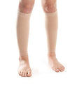 Tektrum A PAIR OF CALF SHIN GRADUATED COMPRESSION MEDICAL SLEEVE 20-30MMHG FOR MEN AND WOMEN - BEIGE, LARGE - color: Beige, size: Large US/X-Large EU