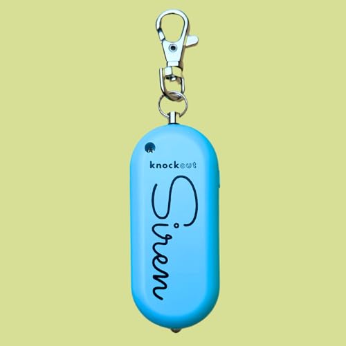 Knockout Siren - Teal - Personal Security Alarm Keychain - Rechargeable - Easy to Use - Super Loud - 130 DB - LED Flashlight - Emergency Safety Alarm for Women, Men, Children, Elderly - TSA Approved - color: Teal