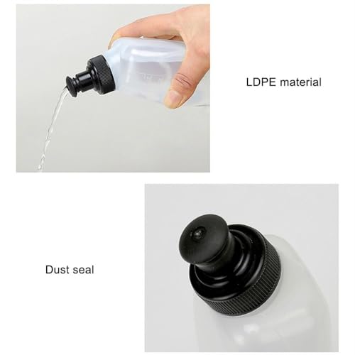 Running Water Bottle Leak-Proof Portable Plastic Sport Water Flask Hydration Backpack Waist Belt Bag Drinking(280ml)