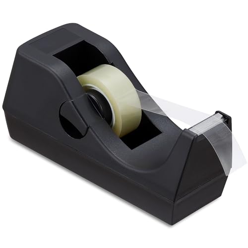 Staples Desktop Tape Dispenser, Black, Everyday Tape Holder - style: 1 Pack