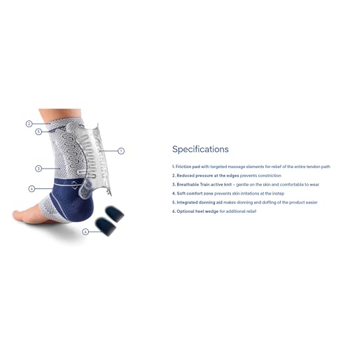 Bauerfeind AchilloTrain - Achilles Tendonitis Brace - Relieves Achilles tendon pain, swelling and inflammation. Black, 1 - color: Black, size: 1