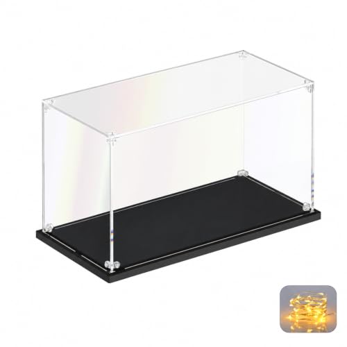 KOLIPI Acrylic Display Case for Collectibles, Clear Display Box 10x4x6 in - size: 10 x 4 x 6 inches