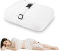 Knee Pillow with Soft Strap for Side Sleepers, Grid - White - color: Grid - White