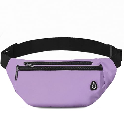 Fanny Pack for Women Men,Crossbody Water Resistant Sports Waist Bag Pack - color: 1pack-lightpurple