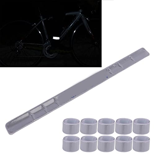 Socobeta Slap Bands, Reflective Arm Band Visible Highly Elastic Dazzling Light for Sports (Silver)