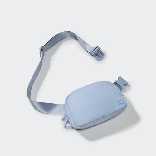 Pander Nylon Fanny Pack for Women, Two-Way Zipper Crossbody Bag - color: Windmill Blue