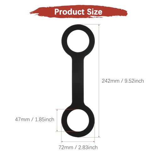 Water Bottle Handle Carrier Strap [2PCS] - Makes Any Cup Handheld Use for Running & Bike & Hiking & Gym - color: Black
