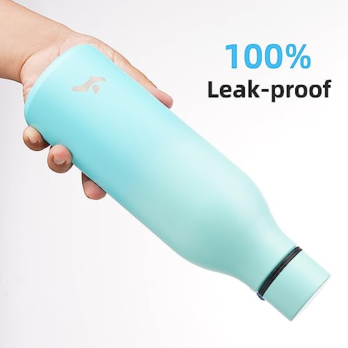 Konokyo 25 oz Insulated Stainless Steel Water Bottle, Gray - color: Mint, size: 18 Ounces
