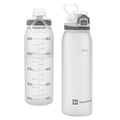 30oz Tritan Water Bottle with Time Marker, 1-Pack, Aqua White - color: Aqua White