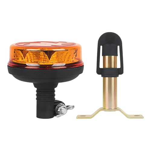 1Pcs Led Beacon Light Amber Strobe Lights with T Shape Metal Bracket - color: Beacon Light +T Shape Bracket
