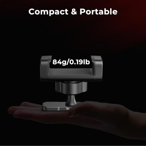 SMALLRIG Magnetic Phone Holder for Gym, Alloy Base with 360° Ball Head, Universal Phone Clamp Mount Suitable for iPhone 17/16/15/14/13/12 Series & Android Phones, Attach to Metal Surfaces-5582 - style: Phone Clip Connection
