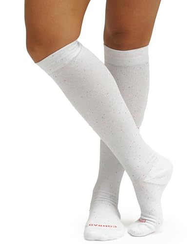 Comrad Knee High Compression Socks - color: White Confetti, size: Large