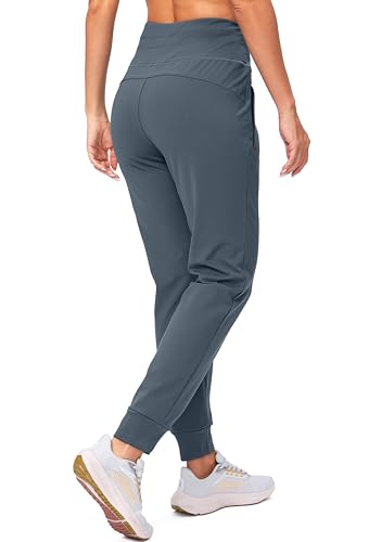 G Gradual Women's Fleece Lined Joggers Water Resistant Hiking Pants - color: Dusty Blue, size: Small