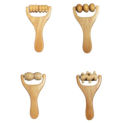 Natural Wood Massage Roller Natural Wood Massager Handheld Body and Face Massager Wellness Massage Equipment