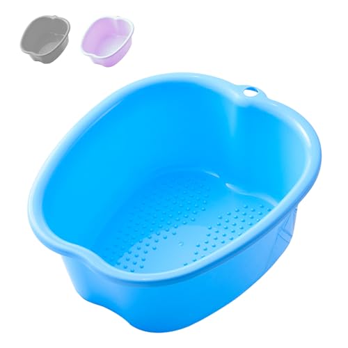 AXLOFO® Foot Soaking Tub Large Size Foot Basin, Feet Soaking Tub with Massage Acupoint, Pedicure Feet Soak Basin Plastic Bucket for Women and Men (Blue) - color: Blue