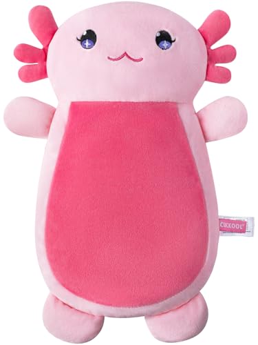 Microwave Heating Pad for Pain Relief, 13" x 10" Microwavable Heating Pads for Cramps, Back Pain, Neck Shoulder, Muscles, Knee, Joints, Natural Heat Pack Moist Heat, Pink Axolotl - size: Medium Axolotl