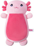 Microwave Heating Pad for Pain Relief, 13" x 10" Microwavable Heating Pads for Cramps, Back Pain, Neck Shoulder, Muscles, Knee, Joints, Natural Heat Pack Moist Heat, Pink Axolotl - size: Medium Axolotl