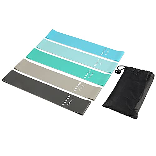 Resistance Bands Set, Workout Bands with Handles, 5 Levels - color: Blue