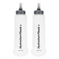 TRIWONDER TPU Collapsible Flask BPA-Free Soft Folding Water Bottles for Hydration Pack - Ideal for Running Hiking Cycling Climbing (500ml/16.9oz - White - Pack of 2) - color: 500ml/16.9oz - Y - White - Pack of 2