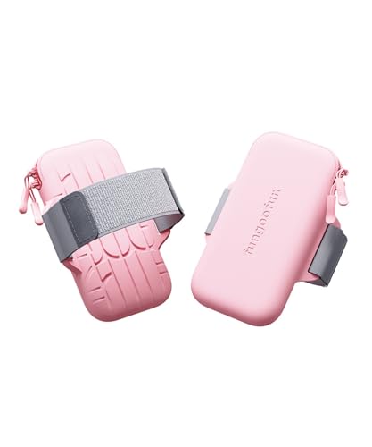 Fangu Fan G-0017 Sports Bag, Armband, Running Pouch, Waterproof, Lightweight, Stain Resistant, Arm Bag, Walking Bag, Gym, Rubber Belt, Washable, Compatible with iPhone and Smartphones, Pink, ワンサイズ
