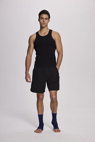 ABIRAM Ankle Brace Compression Sleeve with Adjustable Support Strap - color: Blue, size: Small