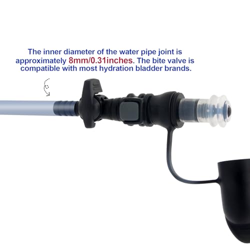 Hydration Bags Bite Valve Mouthpiece Replacement Bite Valve Replacement - style: 2 Pack mouthpiece replacement black