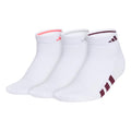 adidas Women's Cushioned Socks 3 Pairs - color: White/Pure Turbo Pink/Clear Onix Grey/4.0/Low Cut, size: Medium, style: Low Cut