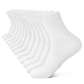 Compression Running Ankle Socks Men & Women 6 Pairs Quarter Cycling Socks - color: White (6 Pairs), size: Small-Medium