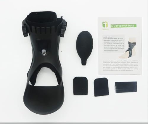 AFO Drop Foot Brace, Upgraded Medical Foot Up Ankle Foot Orthosis Support with Inflatable Airbag for Hemiplegia Stroke Shoes Walking Foot Stabilizer (Left, Small)