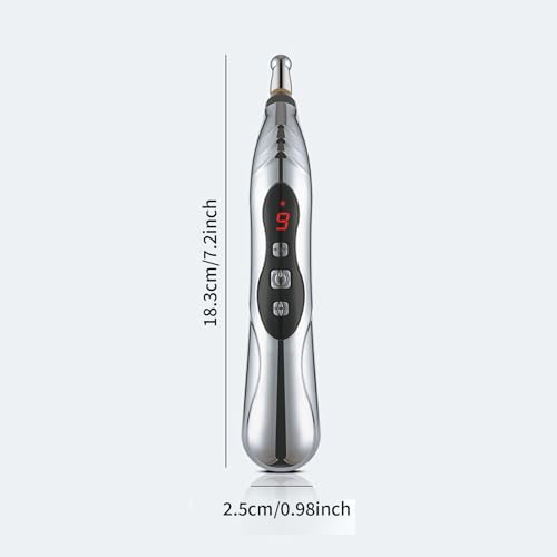 Acupuncture Pen, 9 Intensity Levels 5-in-1 Electronic Acupuncture Pen Pain Relief Therapy Rechargeable Powerful Meridian Energy Massage Pen Relief Pain Tools