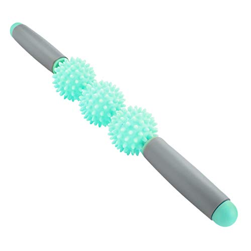 Muscle Roller Stick - Yoga Stick Muscle Roller Stick Cellulite Spiky Ball for Back Arms Shoulder Leg (Green) - color: Green