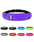 WATERFLY Running Belt Fanny Pack:Phone Holder Belt for Men Women - color: Purple