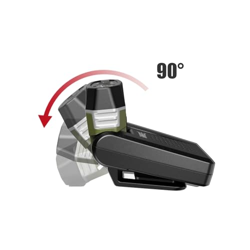 SUNREI 1800mAh Rechargeable 300 Lumen LED Headlamp with Motion Sensor - size: H300-military green