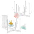 2 Pcs Collapsible Bottle Drying Rack, Multi-Functional Plastic Water Bottle Drainer for 8 Cups, Foldable Cup Drying Rack Counter Organizer for Kitchen, Office
