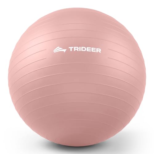 Trideer Yoga Ball for Exercise, Pregnancy, Active Sitting, 55/65/75cm - color: Blush Dawn Pink, size: XL(27-30ines/68-75cm)