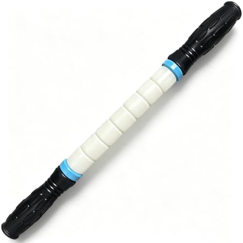 Muscle Roller Stick Ctwctr Massage Roller for Lymphatic Drainage, Cellulite Massager, Leg Massager for Circulation and Pain Relief, Deep Tissue & Trigger Point Massage - color: White