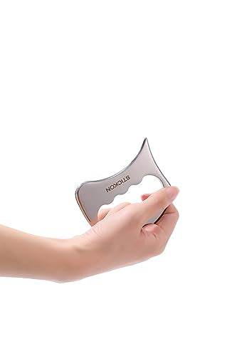 STICKON Stainless Steel Gua Sha Scraping Massage Tool IASTM Tools Great Soft Tissue Mobilization Tool (STICKON-08)