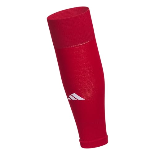 adidas Metro Soccer Socks or Calf Sleeves 1 Pair - color: Team Power Red/White/Calf Sleeve, size: Large, style: Calf Sleeve