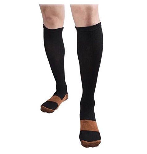 Graduated Compression Socks (3 Pair) Calf High Men Women Support Stocking.