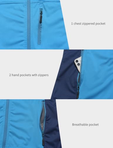 Little Donkey Andy Women's Lightweight Vest Windproof Sleeveless Jacket - color: Blue, size: X-Small