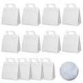 12Pcs Disposable Insulated Lunch Bags Thermal Cooler Bag for Food Delivery - color: White, size: 9.45"(H) x 9.45"(L) x 5.91"(W)